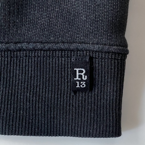 R13 Black "Fight Like a Girl" Sweatshirt L XL - Picture 5 of 6